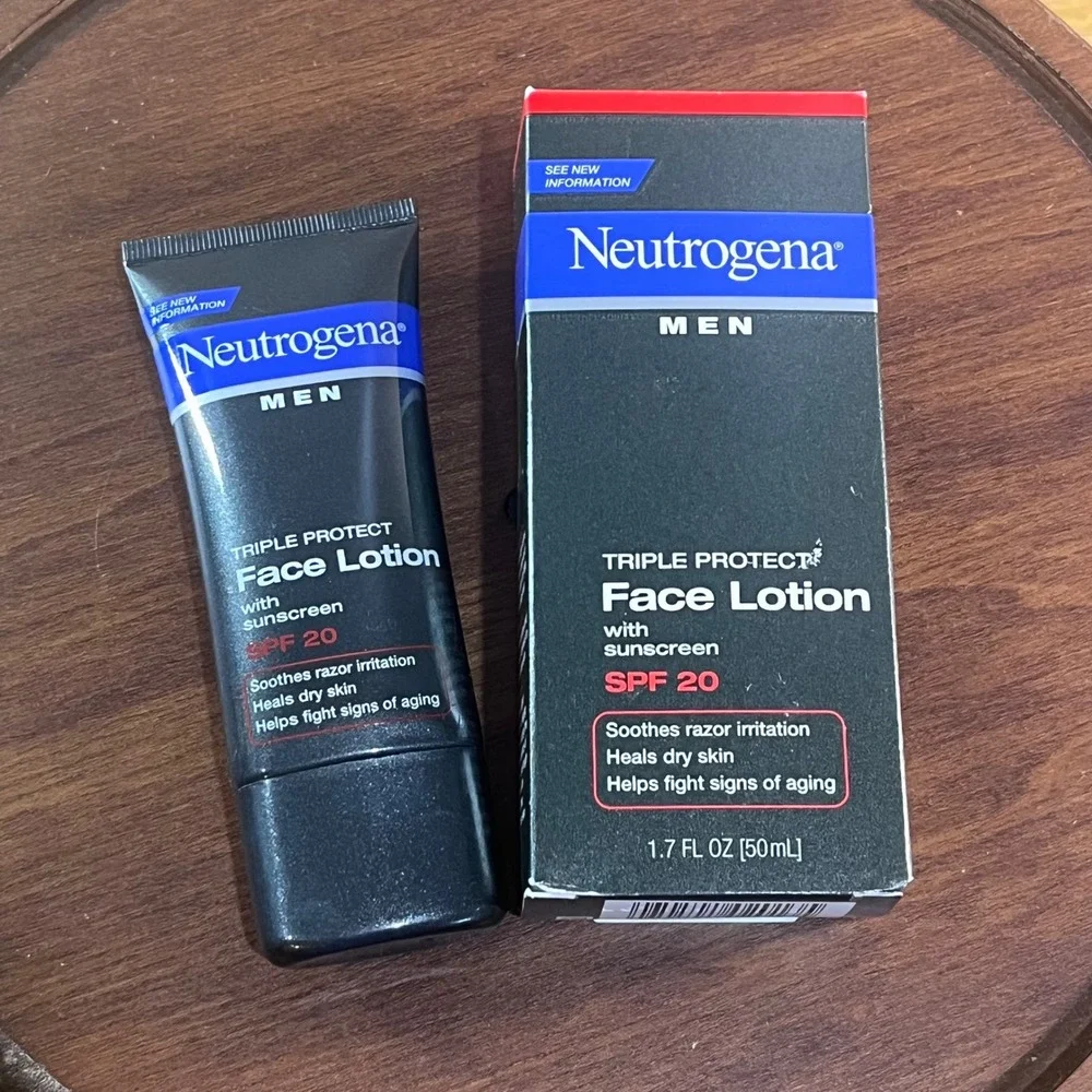 Neutrogena Men Triple Protect Face Lotion SPF 20 Sunscreen 1.7 oz 50mL New Box